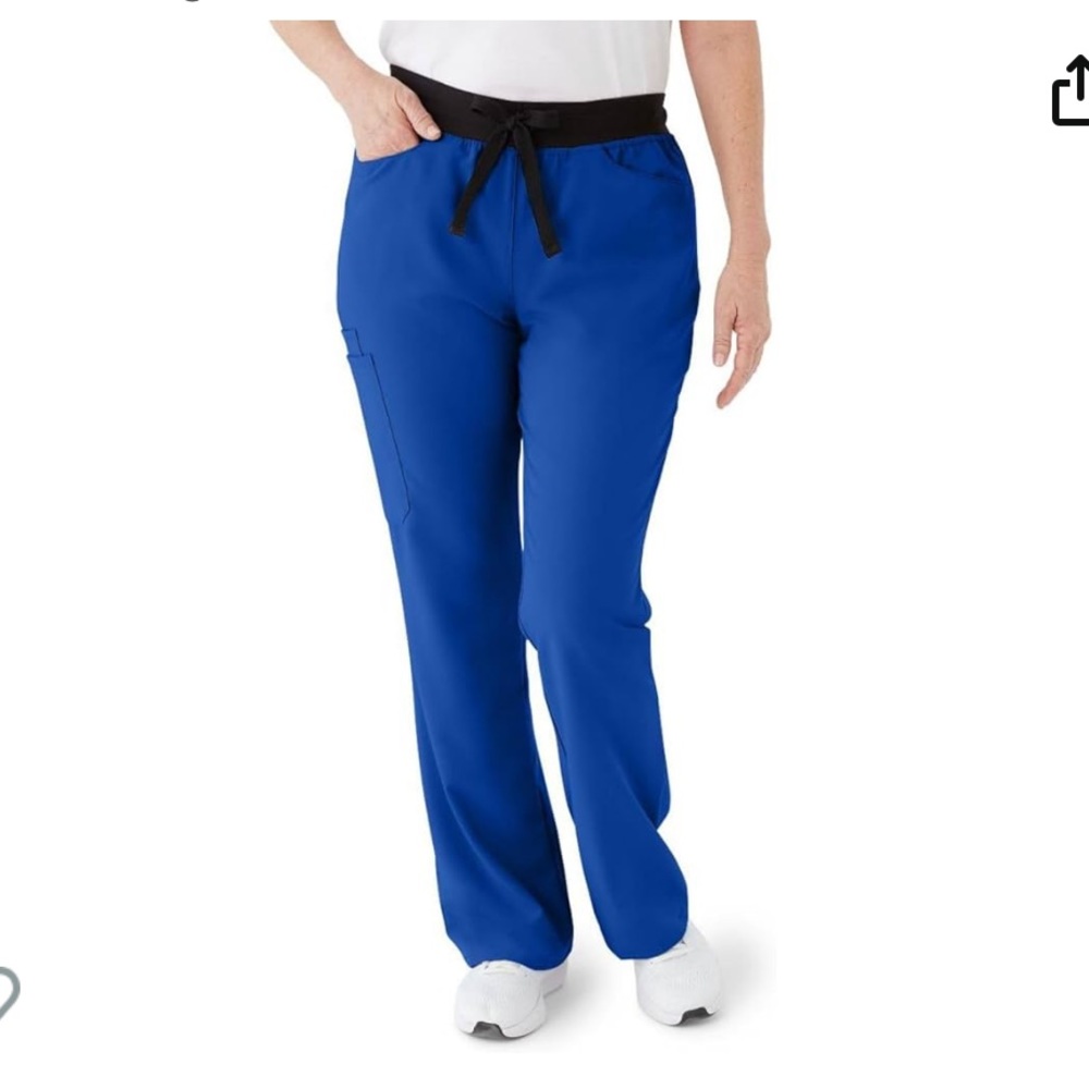 3 royal blue scrub pants
